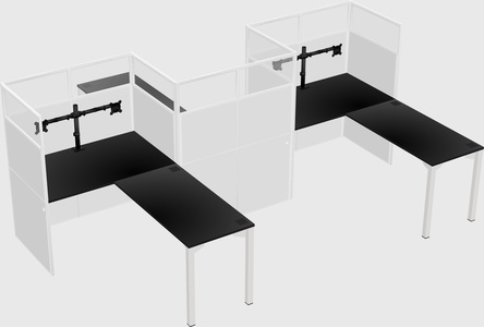 L-shape cubicles