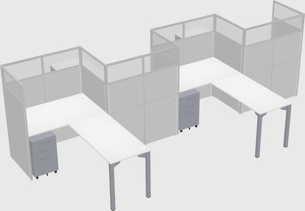 L-shape cubicles