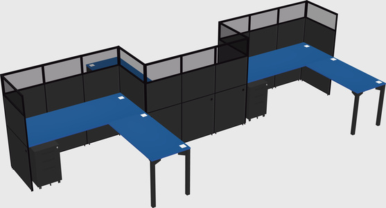 L-shape cubicles