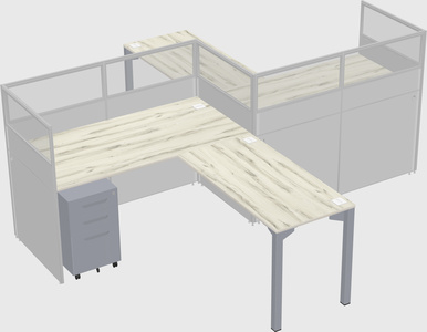L-shape cubicles