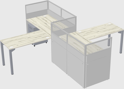 L-shape cubicles