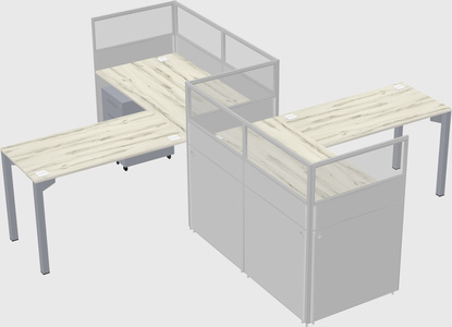 L-shape cubicles