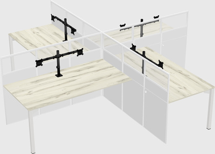 Quad office cubicles