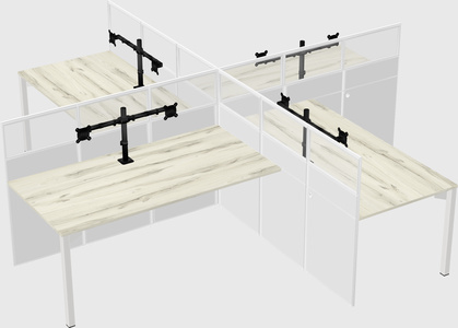 Quad office cubicles