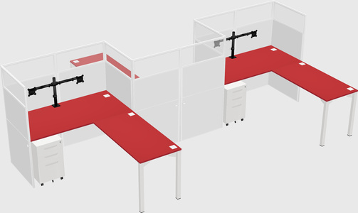 L-shape cubicles