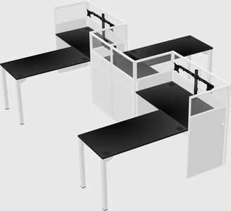 L-shape cubicles