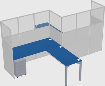 L-shape cubicles
