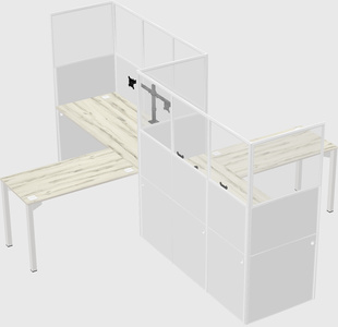 L-shape cubicles