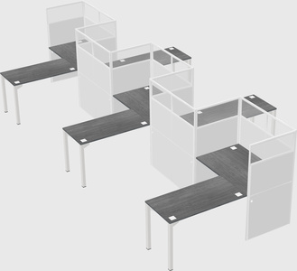 L-shape cubicles