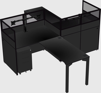 L-shape cubicles