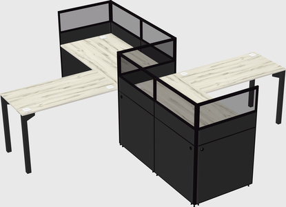 L-shape cubicles