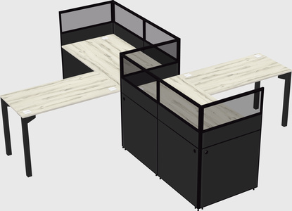 L-shape cubicles