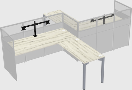 L-shape cubicles