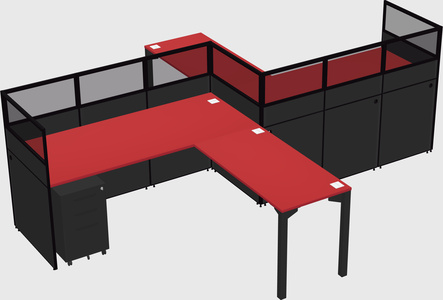 L-shape cubicles