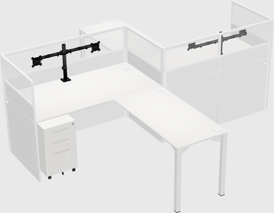 L-shape cubicles