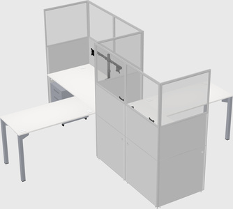 L-shape cubicles