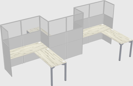 L-shape cubicles