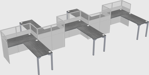 L-shape cubicles