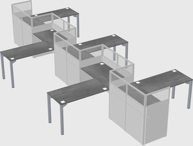 L-shape cubicles