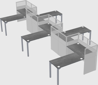 L-shape cubicles