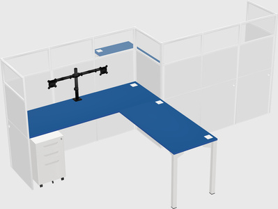 L-shape cubicles