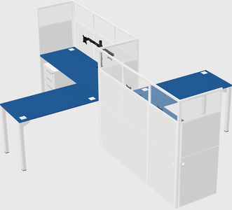 L-shape cubicles