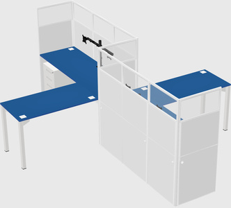 L-shape cubicles