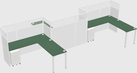 L-shape cubicles