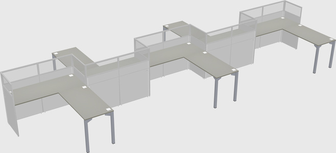 L-shape cubicles