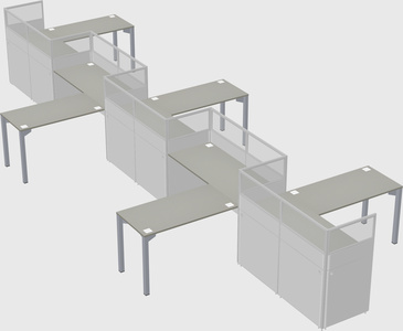 L-shape cubicles