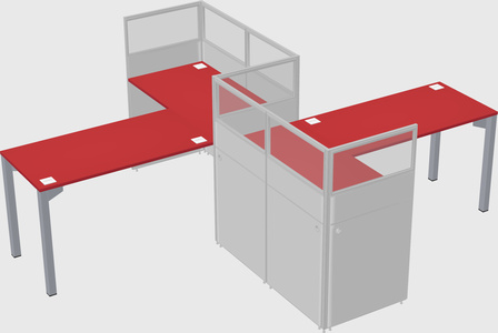 L-shape cubicles