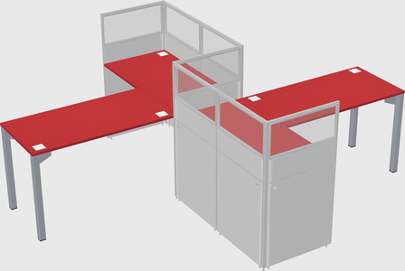 L-shape cubicles
