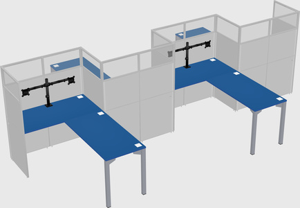 L-shape cubicles