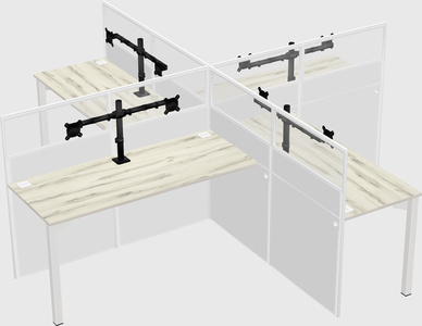 Quad office cubicles