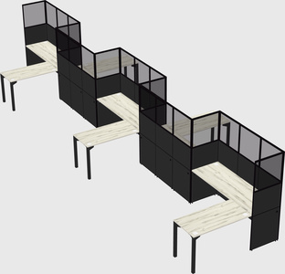 L-shape cubicles