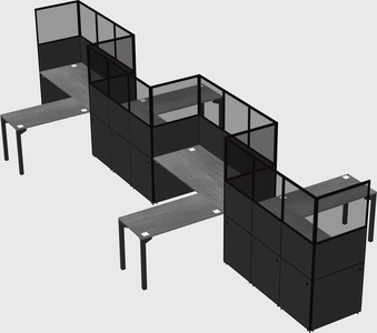 L-shape cubicles