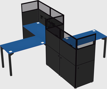 L-shape cubicles