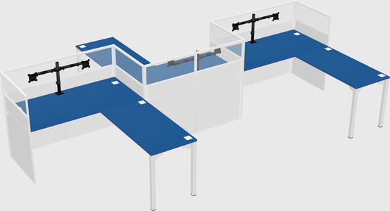 L-shape cubicles