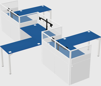 L-shape cubicles