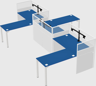 L-shape cubicles