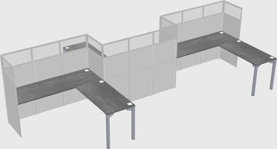 L-shape cubicles
