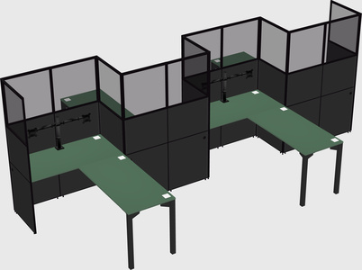 L-shape cubicles