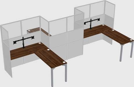 L-shape cubicles