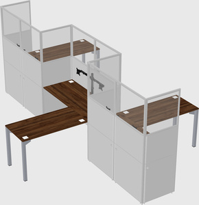 L-shape cubicles