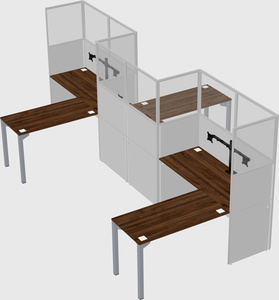 L-shape cubicles