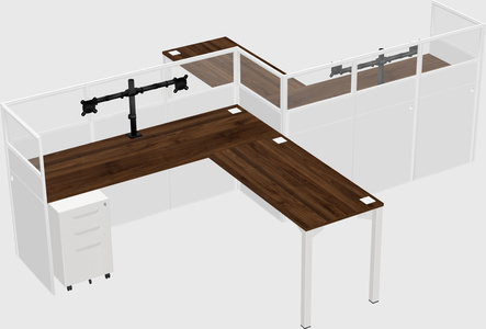 L-shape cubicles