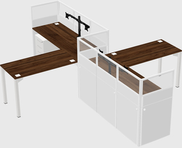 L-shape cubicles