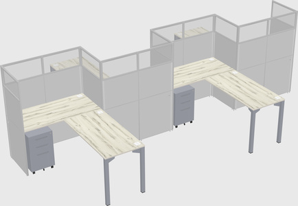 L-shape cubicles
