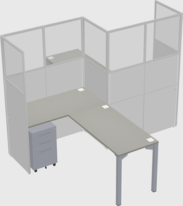 L-shape cubicles