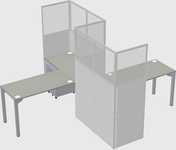 L-shape cubicles